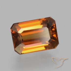 9,17 ctw natürlicher bräunlich-orange Zirkon, Oktagonschliff, VVS