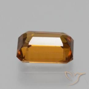 9,17 ctw natürlicher bräunlich-orange Zirkon, Oktagonschliff, VVS