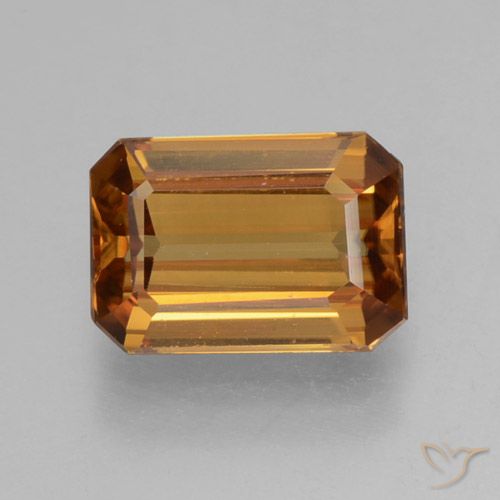 1.37ct Natürlicher orange-braun Zirkon, Smaragdschliff, VVS