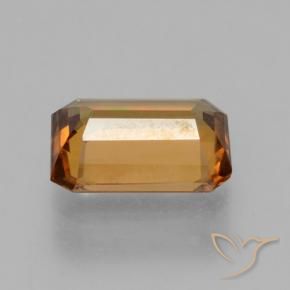 9,17 ctw natürlicher orange-braun Zirkon, Oktagonschliff, VVS