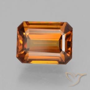 9,17 ctw natürlicher Mittelorange Zirkon, Oktagonschliff, VVS