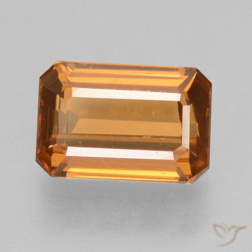 1.26ct Natürlicher Mittelorange Zirkon, Smaragdschliff, VVS