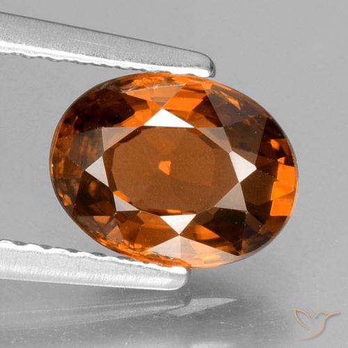 1.85ct Natürlicher tieforange Zirkon, Oval, VVS