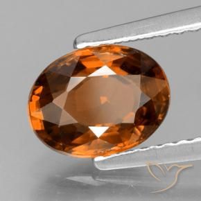 9,17 ctw natürlicher tieforange Zirkon, Oval, VVS