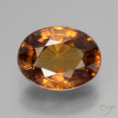 1.85ct Natürlicher tieforange Zirkon, Oval, VVS