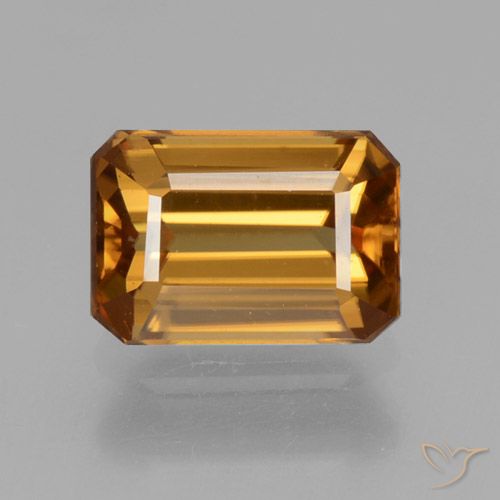 1.44ct Natürlicher orange-braun Zirkon, Oktagonschliff, VVS-VS, Photo A