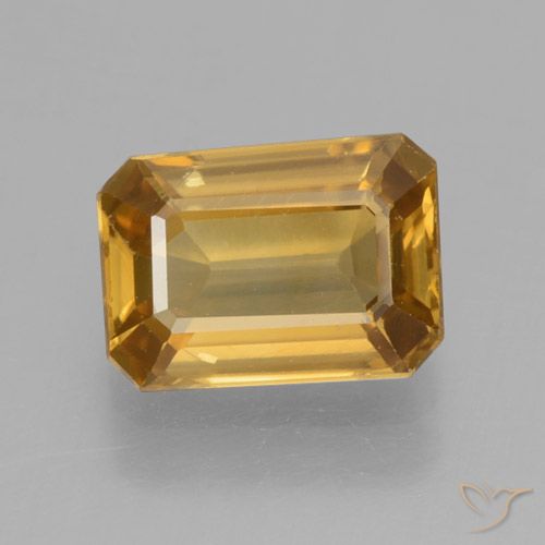 1.38ct Natürlicher Mittelorange Zirkon, Smaragdschliff, VVS