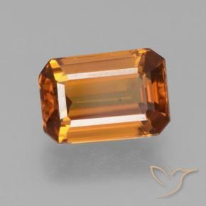 9,17 ctw natürlicher bräunlich-orange Zirkon, Oktagonschliff, VVS