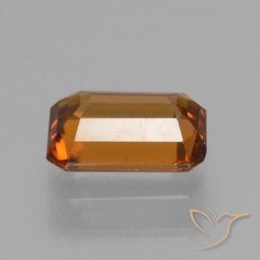 9,17 ctw natürlicher bräunlich-orange Zirkon, Oktagonschliff, VVS