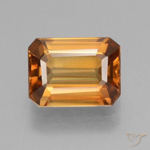 1.45ct Natürlicher Erde Orange Zirkon, Smaragdschliff, VVS