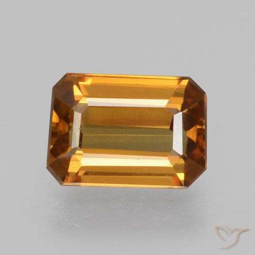 1.40ct Natürlicher orange-braun Zirkon, Smaragdschliff, VVS-VS