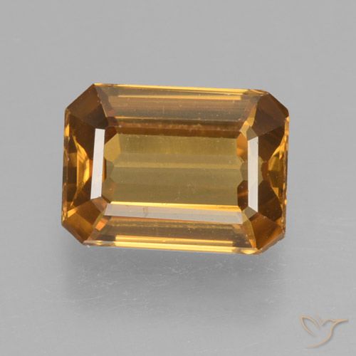 1.43ct Natürlicher orange-braun Zirkon, Smaragdschliff, VVS