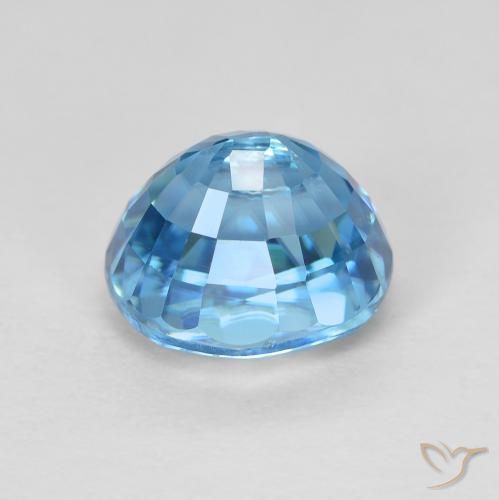 9,17 ctw natürlicher Azurblau Zirkon, Oval, VS