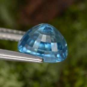 3,49 ctw natürlicher blauer Zirkon, Oval Schliff, VS