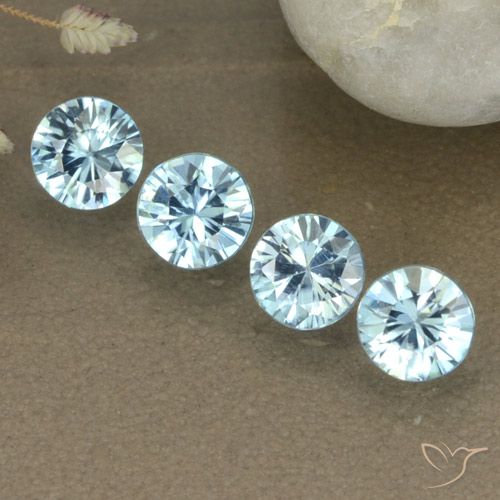 2,07 ct natürliche blauer Zirkon-Edelsteine, Rundschliff, VVS-VS