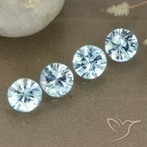 2,07 ct natürliche blauer Zirkon-Edelsteine, Rundschliff, VVS-VS