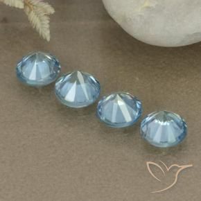 2,07 ct natürliche blauer Zirkon-Edelsteine, Rundschliff, VVS-VS