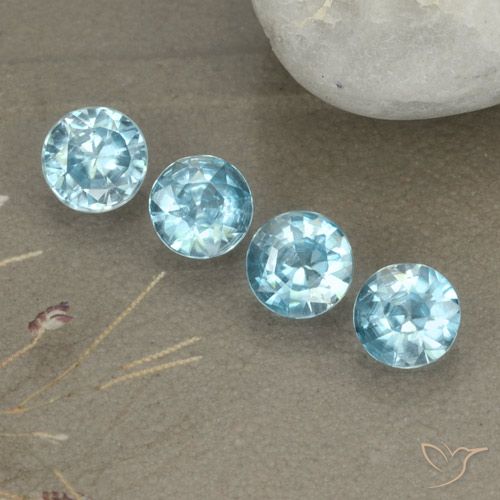 1.94ctw Natürlicher Baby blau Zirkon, Runden, VVS-VS