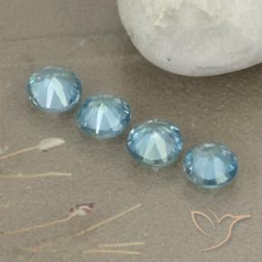 1.94 ct natürliche Baby blau Zirkon-Edelsteine, Runden, VVS-VS