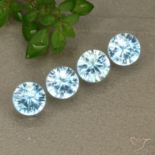 2.05 ct natürliche Baby blau Zirkon-Edelsteine, Runden, VVS-VS