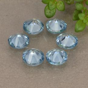 1,90 ct natürliche Blau Zirkon-Edelsteine, Rund Schliff, VVS-VS