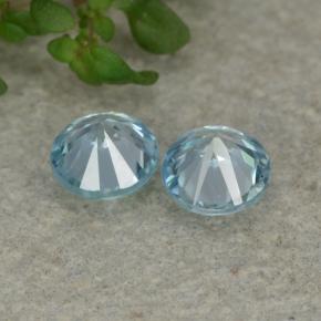 1.00 ct natürliche Blau Zirkon-Edelsteine, Rund Schliff, VVS-VS