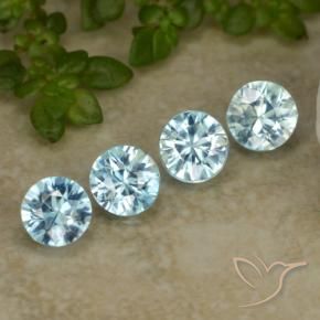 1.96 ct natürliche Baby blau Zirkon-Edelsteine, Runden, VVS-VS