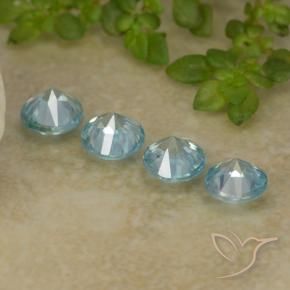 1.96 ct natürliche Baby blau Zirkon-Edelsteine, Runden, VVS-VS