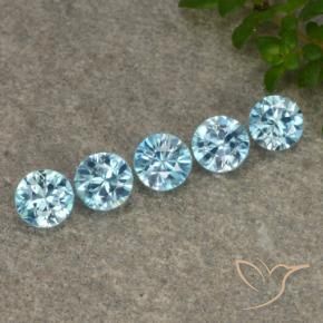 2.41 ct natürliche hellblau Zirkon-Edelsteine, Runden, VVS-VS