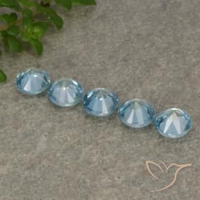 2.41 ct natürliche hellblau Zirkon-Edelsteine, Runden, VVS-VS
