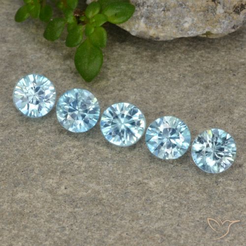 2.51ctw Natürlicher Baby blau Zirkon, Runden, VVS-VS