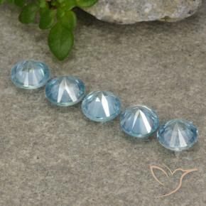 2.51 ct natürliche Baby blau Zirkon-Edelsteine, Runden, VVS-VS