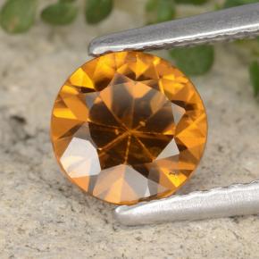 1,45 ctw natürlicher orangefarbener Zirkon, Rundschliff, VVS-VS