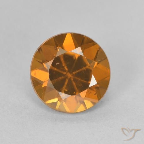 1.65ct Natürlicher Mittelorange Zirkon, Runden, VVS-VS