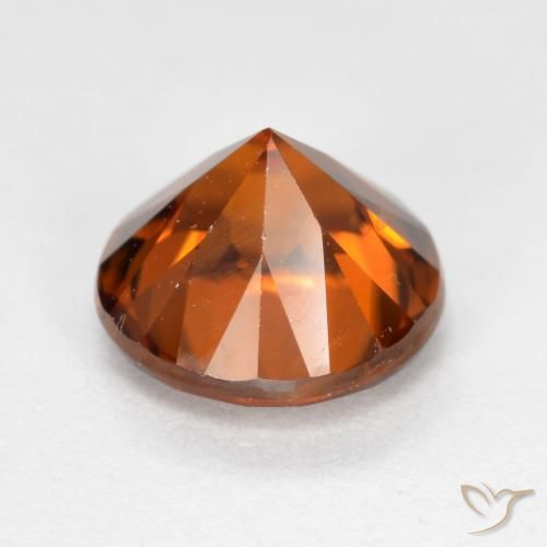 9,17 ctw natürlicher rötlich-orange Zirkon, Runden, VVS-VS