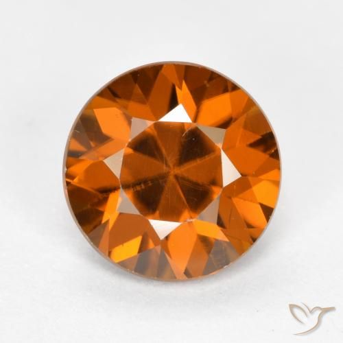 1.48ct Natürlicher tieforange Zirkon, Runden, VVS-VS