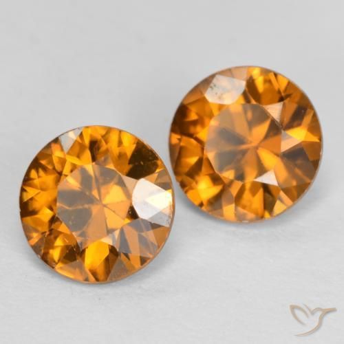 2.32 ct natürliche Mitteldunkles Orange Zirkon-Edelsteine, Runden, VVS-VS