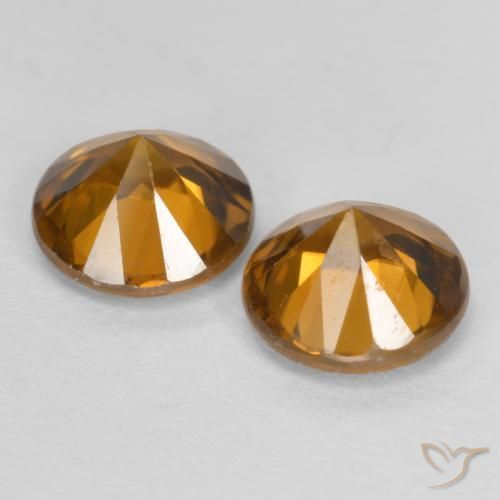 2.32 ct natürliche Mitteldunkles Orange Zirkon-Edelsteine, Runden, VVS-VS