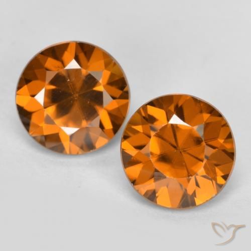 2.55ctw Natürlicher Mitteldunkles Orange Zirkon, Runden, VVS-VS