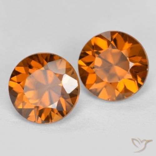 2.55 ct natürliche Mitteldunkles Orange Zirkon-Edelsteine, Runden, VVS-VS