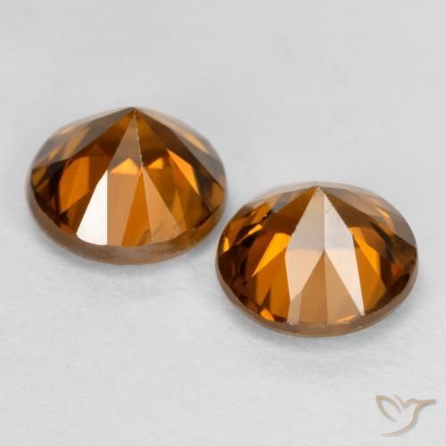 2.55 ct natürliche Mitteldunkles Orange Zirkon-Edelsteine, Runden, VVS-VS