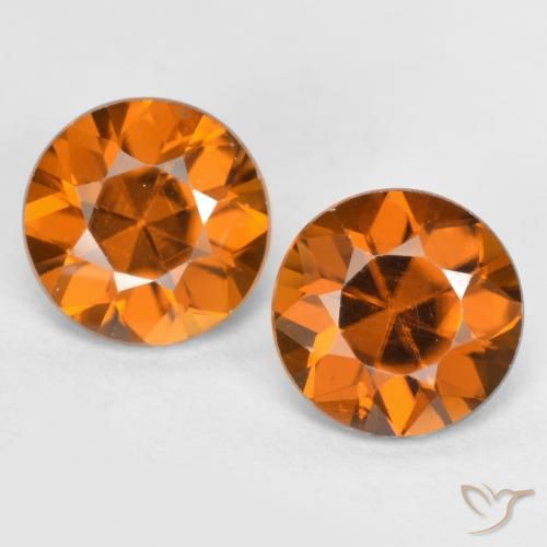 2.41ctw Natürlicher Mitteldunkles Orange Zirkon, Runden, VVS-VS