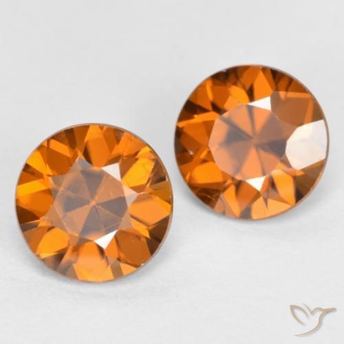 2.41 ct natürliche Mitteldunkles Orange Zirkon-Edelsteine, Runden, VVS-VS