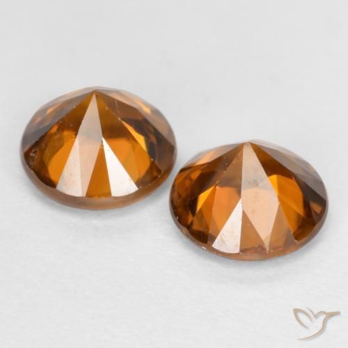 2.41 ct natürliche Mitteldunkles Orange Zirkon-Edelsteine, Runden, VVS-VS