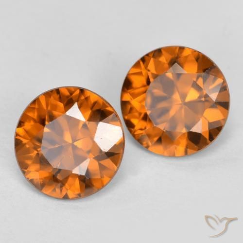 2,28 ct natürliche orangefarbener Zirkon-Edelsteine, Rundschliff, VVS-VS