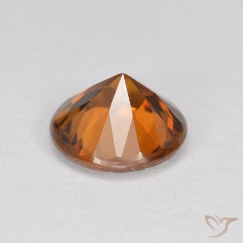 9,17 ctw natürlicher Erdiges Orange Zirkon, Runden, VVS-VS