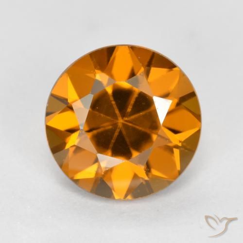 1.55ct Natürlicher orange-braun Zirkon, Runden, VVS-VS