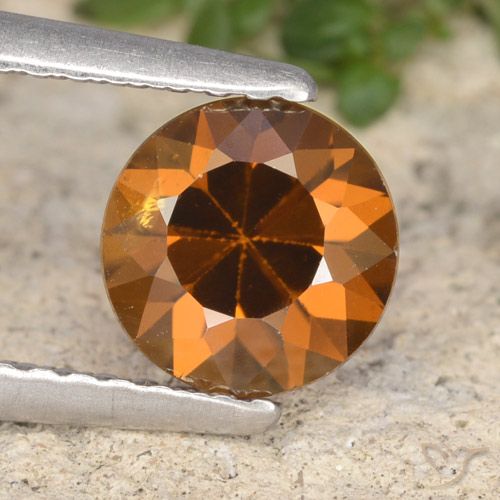 1.61ct Natürlicher Erdiges Orange Zirkon, Runden, VVS-VS