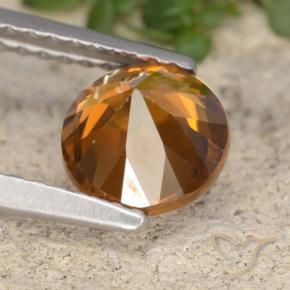 9,17 ctw natürlicher Erdiges Orange Zirkon, Runden, VVS-VS
