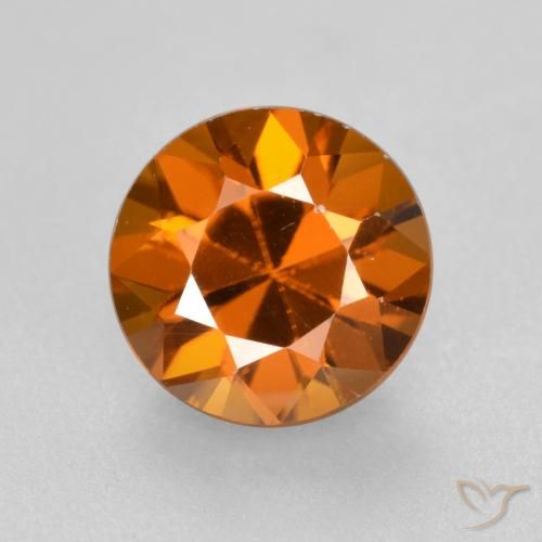 1.64ct Natürlicher Mittelorange Zirkon, Runden, VVS-VS